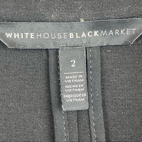 WHBM Leather Trim Ponte Blazer Jacket - Picture 13 of 16